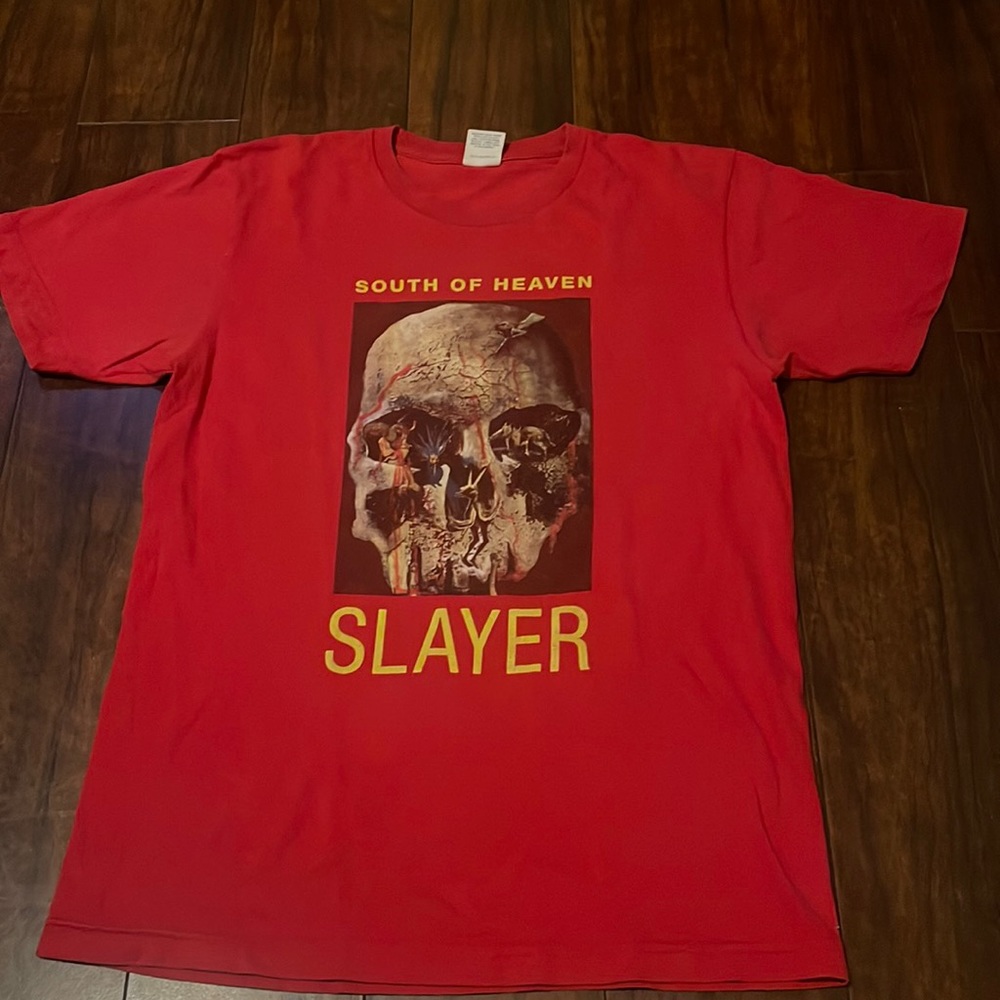 Supreme x Slayer South of Heaven T-Shirt in Red, Men's (Size Medium)